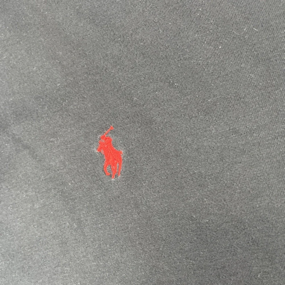 VTG Polo Ralph Lauren Polo Shirt XXL Black Classic Fit Red Pony Logo Cotton 90s